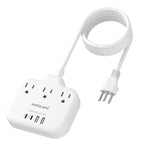 Switzerland Travel Plug Adapter with 5FT Extension Cord (Type J-Switzerland)