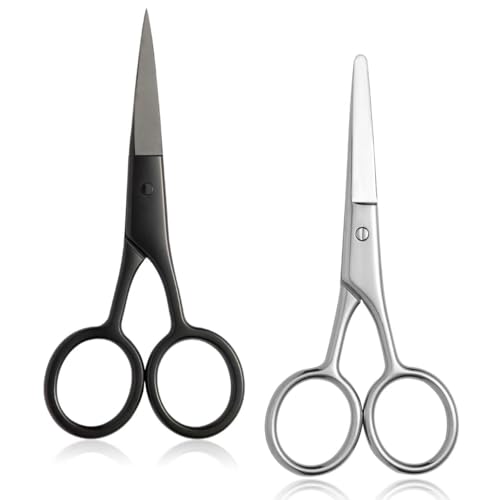 2PCS Small Grooming Scissors for Men and Women