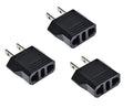 European to US Plug Adapter (3 Pack | Black)
