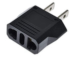 European to US Plug Adapter (1 Pack | Black)