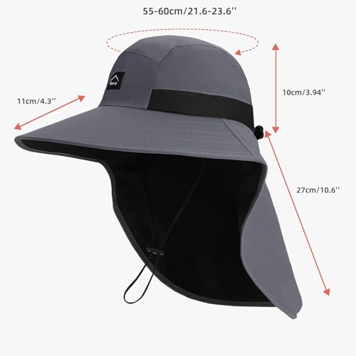 Outdoor Sun Hat for Men Women (1pack-darkgrey/Arm Sleeves)