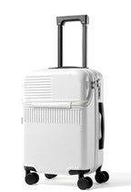 20 Inch Top Opening Carry On Luggage With Wheels (White)