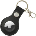 Toprank Leather Keychain Holder Compatible with Apple AirTag (Black)