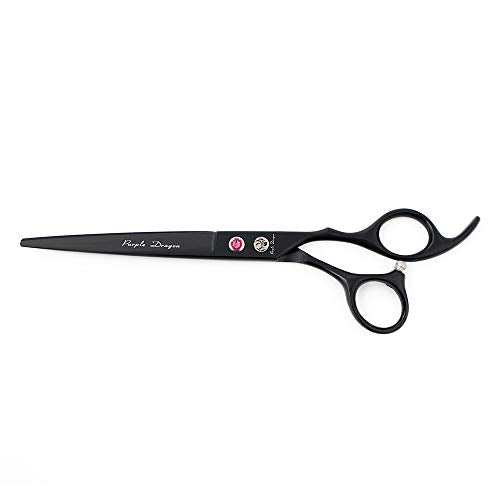 7" Dog Grooming Scissors Set with Rhinestone Accent (Black Painting)