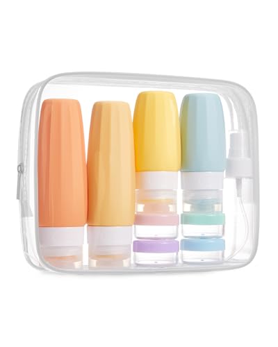 18 Pack TSA Approved Travel Bottles for Toiletries (03-Macaron)