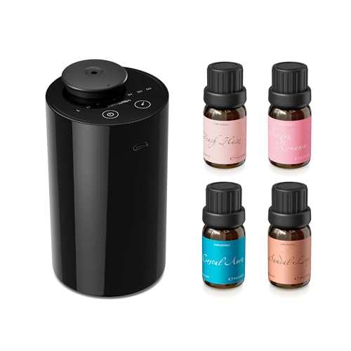 AN6 Waterless Essential Oil Diffuser Starter Kit (Black4)