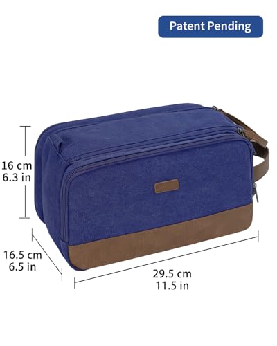 Travel Toiletry Bag for Men (L, Blue / Large)