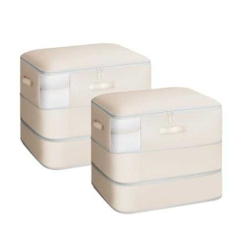 2 Pack Compression Storage Bags (110L-2 Pack / Beige)