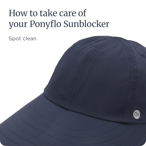 Womens Sunblocker UPF 50 Wide Brim Ponytail Sun Hat (One Size / Lemon)