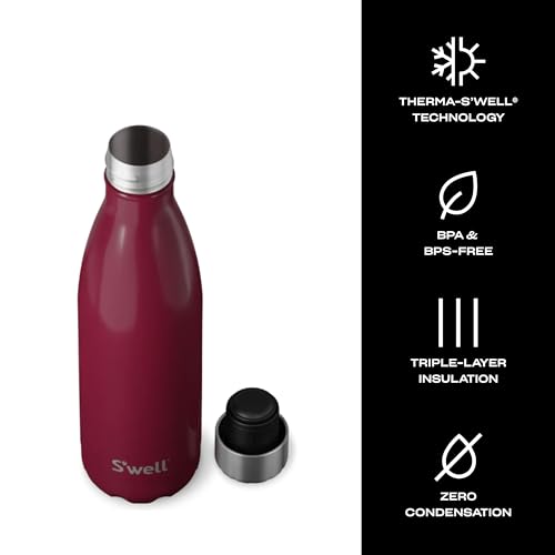 Stainless Steel Water Bottle (Wild Cherry / 16.9 Ounces)