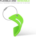 8 Pack Initial Luggage Tags for Suitcases Airplane Travel Essentials (Green / Letter R)