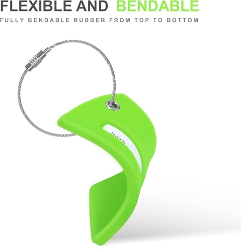 8 Pack Initial Luggage Tags for Suitcases Airplane Travel Essentials (Green / Letter P)