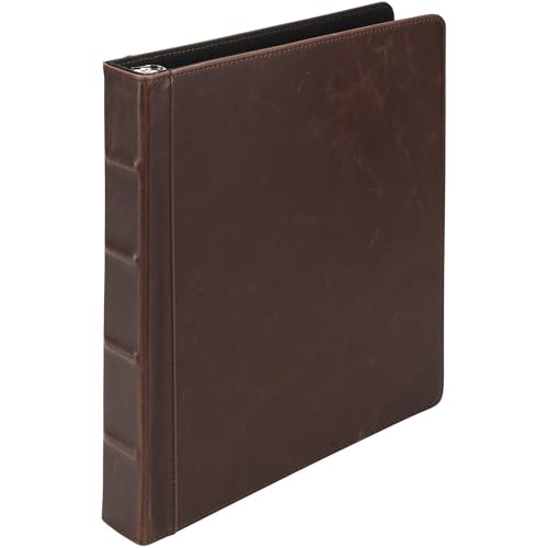 Vintage Leather 3 Ring Binder (Full Size - No Zipper / 1 Inch / Brown)