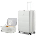 Expandable Large Checked Luggage (Smoke White / 28 Inch EXT)
