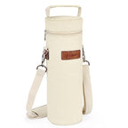 Single Wine Bottle Cooler Bag Carrier (Beige)