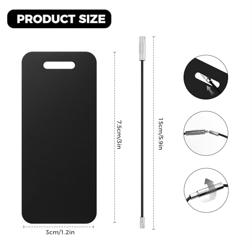 4PCS Personalized Luggage Tag (Black / Small)