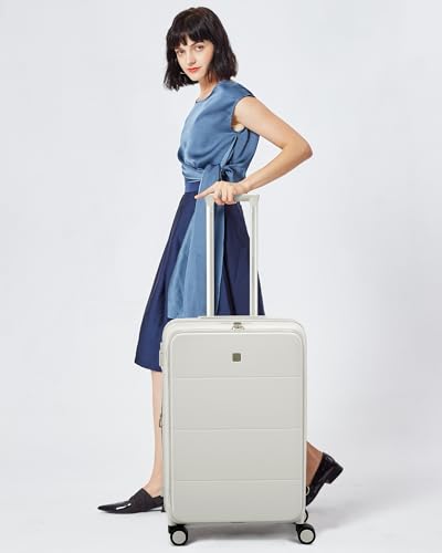 Hardside Expandable Carry On Luggage (Smoke White / 20 Inch EXT)