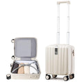 14 Inch Underseat Carry On Luggage with Wheels (14 Inch / Ivory White)