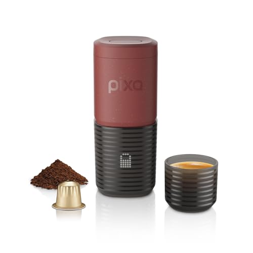 Pixapresso Espresso Machine Electric & Portable (Tuscan Red)