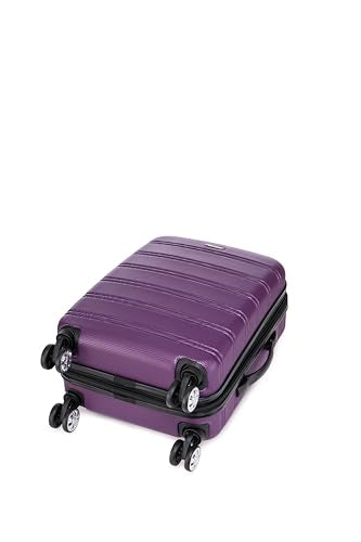 Melbourne Hardside 2 Piece Expandable Spinner Wheel Luggage Set (Purple / 2 Piece (20"/14" Tote))