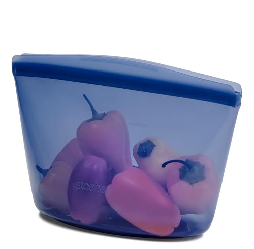 Premium Reusable Silicone Food Storage Bowl (Deep Ocean / 4-Cup)