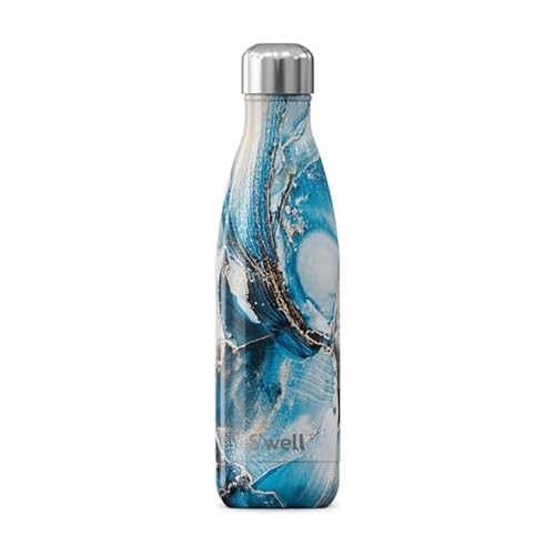 Stainless Steel Water Bottle (Ocean Marble / 17 Ounces)
