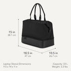 Signature Large Hardside Expandable Spinner Luggage & Weekender Tote Set (2-Piece Set (Weekender/27") / Black)