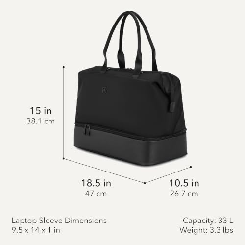 Signature Large Hardside Expandable Spinner Luggage & Weekender Tote Set (2-Piece Set (Weekender/27") / Black)
