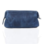 Leather Toiletry Bag for Men (blue)