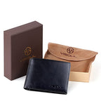 Mens Wallet with RFID Blocking 2 ID Windows (Black)