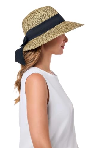 Women's Sun Hat with Ribbon (One Size / Coffee Multi)