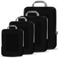 4 Set Compression Packing Cubes Travel (Black)