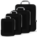 4 Set Compression Packing Cubes Travel (Black)