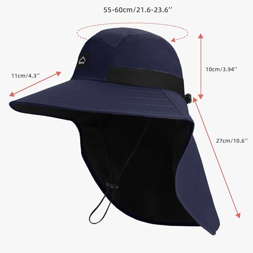 Outdoor Sun Hat for Men Women (1pack-navy/Arm Sleeves)