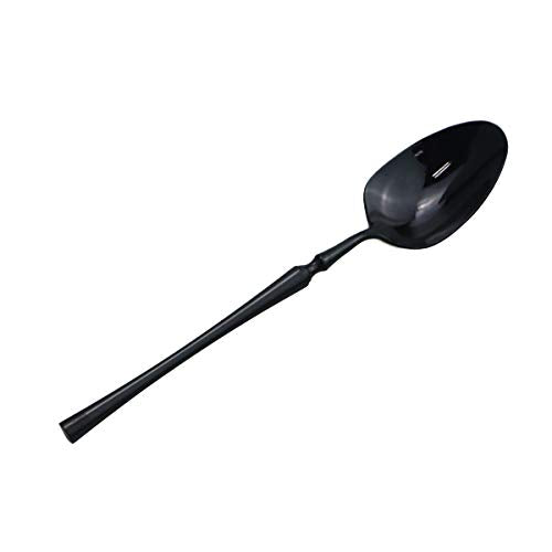 20 piece Black Flatware Set 304 Stainless Steel Fork Spoon Cutlery Luxury Mirror Polished Silverware (Service for 4 / Black)