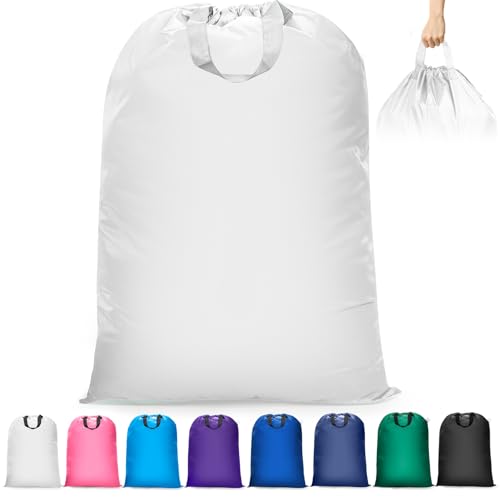 Extra Large Heavy Duty Laundry Bag (Extra Large Laundry Bag With Handles (White))