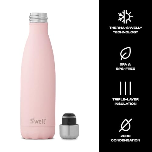 Stainless Steel Water Bottle (Pink Topaz / 16.9 Ounces)