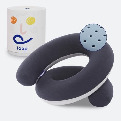 Loop Neck Pillow for Travel (Space Grey / S-Shape (Pack of 1))