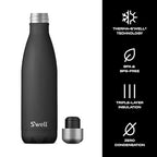 S’well Stainless Steel 17oz Water Bottle (Onyx / 16.9 Ounces)