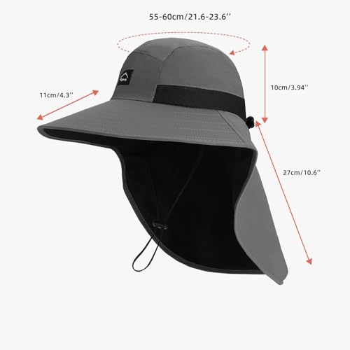 Outdoor Sun Hat for Men Women (1pack-dark Grey)