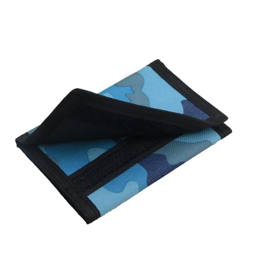 RFID Blocking Canvas Wallet for Men and Women (Camoblue Set)