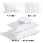 Toddler Pillows with Pillowcases Set (Navy Blue (Satin) / 13x18 Inch (Pack of 2))