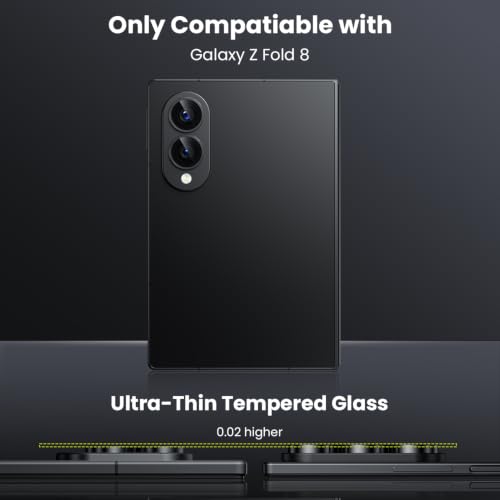 for Z Fold 8 Camera Lens Protector Case Cover (Black / Galaxy Z Fold 8)