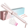 1.5 Inch Extra Large Curling Wand for Long Hair (Pink)