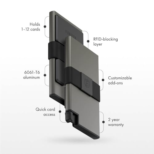 Aluminum Cardholder Wallet for Men (Graphite)