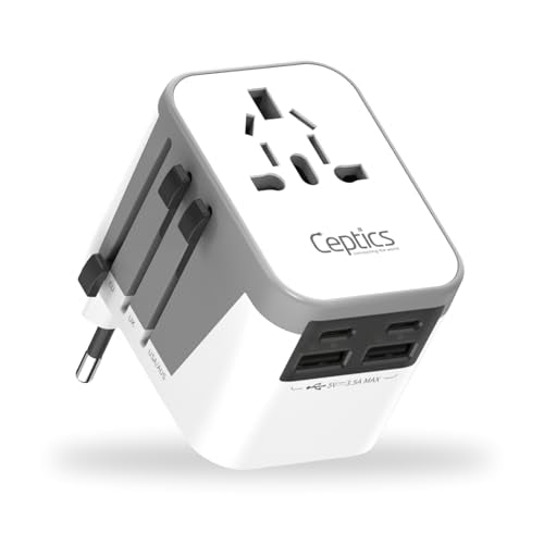 Travel Adapter Worldwide (White Grey)
