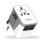 Travel Adapter Worldwide (White Grey)