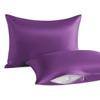 Toddler Pillows with Pillowcases Set (Purple (Satin) / 13x18 Inch (Pack of 2))