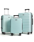 Luggage Sets 3 Pcs Suitcase with Wheels (Mint Green / 3-Piece Set-20 Inch/24 Inch/28 Inch)