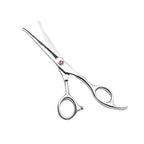 Kids Hair Cutting Scissors Set Professional 6.5 inch Saftey Round Head Hair cut Scissors Kit with Cutting Thinning Scissors Hairdressing Shears Set for Barber Salon （red） (Red)